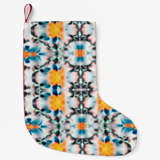 Tie Dye Seamless Pattern. Etnische Abstracte. Psyc Kleine Kerstsok (Voorkant)