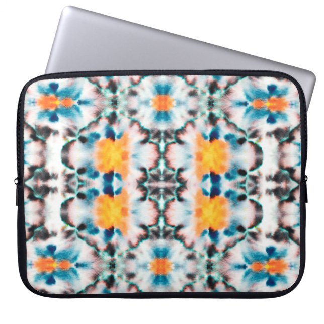Tie Dye Seamless Pattern. Etnische Abstracte. Psyc Laptop Sleeve (Voorkant)