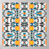 Tie Dye Seamless Pattern. Etnische Abstracte. Psyc Poster (Voorkant)