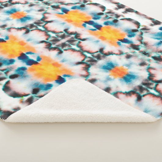 Tie Dye Seamless Pattern. Etnische Abstracte. Psyc Sherpa Deken (3/4)