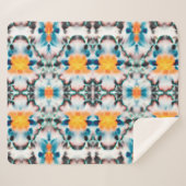 Tie Dye Seamless Pattern. Etnische Abstracte. Psyc Sherpa Deken (Voorkant (horizontaal))