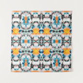 Tie Dye Seamless Pattern. Etnische Abstracte. Psyc Wandkleed (Voorkant (horizontaal))