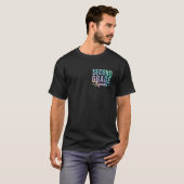 Tie Dye Second Grade Squad Pocket T-shirt Teacher (Voorkant volledig)