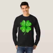 Tie Dye Shamrock Lucky Four Leaf C St Patrick's Da T-shirt (Voorkant volledig)