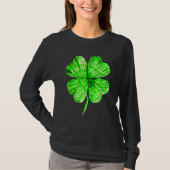 Tie Dye Shamrock Lucky Four Leaf C St Patrick's Da T-shirt (Voorkant)