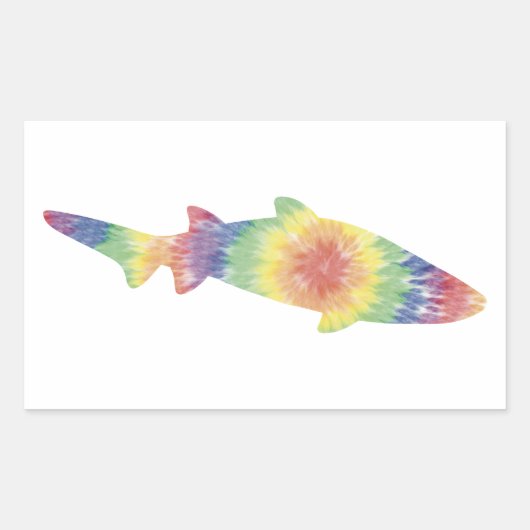 tie dye shark Sticker (Voorkant)
