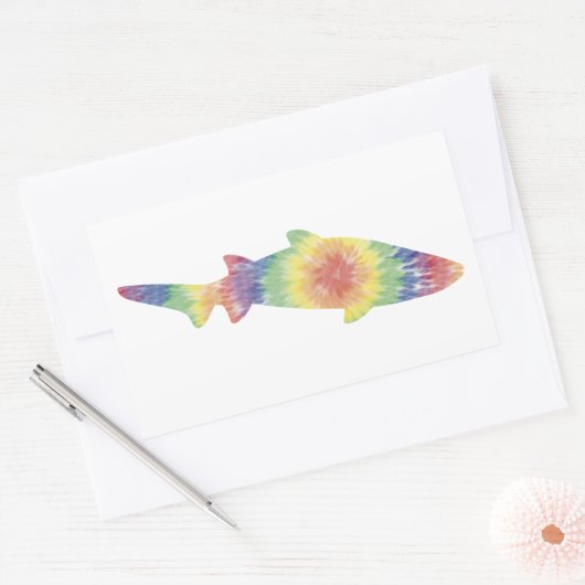 tie dye shark Sticker (Envelop)