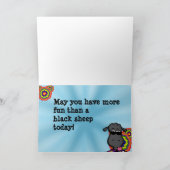 Tie Dye Sheep Birthday Card Kaart (Binnen)