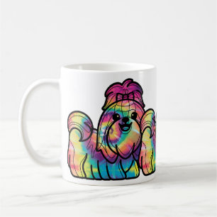 Tie Dye Shih Tzu Koffiemok