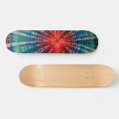 Tie Dye Skateboard - Blue Tiger Stripe (Horizontaal)