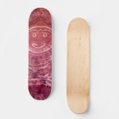 Tie Dye Skateboard - Paarse Smiley (Voorkant)