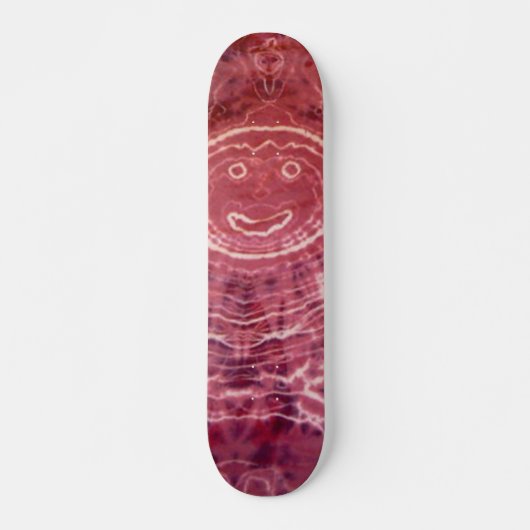 Tie Dye Skateboard - Paarse Smiley (Voorkant)