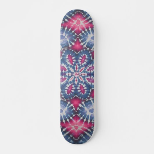 Tie Dye Skateboard - Rood & Blauw (Voorkant)