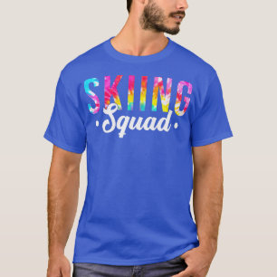 Tie Dye Skiing Squad Mannen Skier Snowboard Spor T-shirt