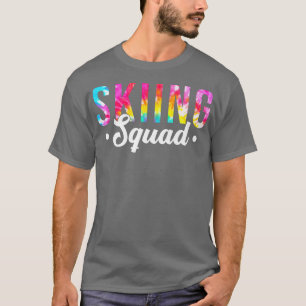 Tie Dye Skiing Squad Mannen Vrouwen Skier Snowboar T-shirt