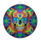 Tie Dye Skull Dead Zombie Metal Cage Dartboards Dartbord (Voorkant)