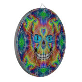 Tie Dye Skull Dead Zombie Metal Cage Dartboards Dartbord (Voorkant Links)