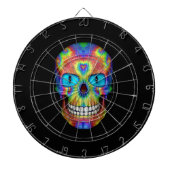 Tie Dye Skull Dead Zombie Metal Cage Dartboards Dartbord (Voorkant)