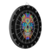Tie Dye Skull Dead Zombie Metal Cage Dartboards Dartbord (Voorkant Links)