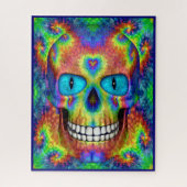 Tie Dye Skull Dead Zombie Undode Jigzaag Puzzle Legpuzzel (Verticaal)