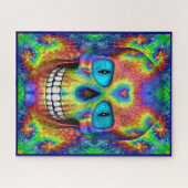 Tie Dye Skull Dead Zombie Undode Jigzaag Puzzle Legpuzzel (Horizontaal)