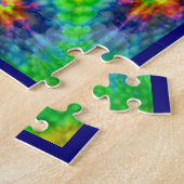 Tie Dye Skull Dead Zombie Undode Jigzaag Puzzle Legpuzzel (Zijkant)