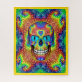 Tie Dye Skull Dead Zombie Undode Jigzaag Puzzle Legpuzzel (Verticaal)