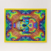 Tie Dye Skull Dead Zombie Undode Jigzaag Puzzle Legpuzzel (Horizontaal)