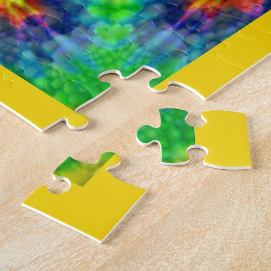 Tie Dye Skull Dead Zombie Undode Jigzaag Puzzle Legpuzzel (Zijkant)