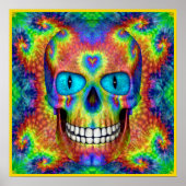 Tie Dye Skull Dead Zombie Undode kleurige Posters (Voorkant)