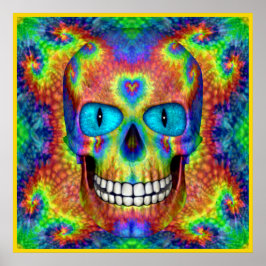 Tie Dye Skull Dead Zombie Undode kleurige Posters
