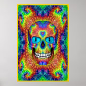 Tie Dye Skull Dead Zombie Undode kleurige Posters (Voorkant)