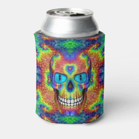 Tie Dye Skull Dead Zombie Undode Koelbox Blikjeskoeler (Blikje Achterkant)
