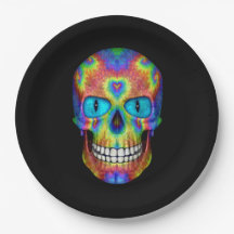 Tie Dye Skull Dead Zombie Undode papieren Borden
