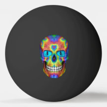 Tie Dye Skull Dead Zombie Undode Ping Pong Ball
