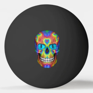 Tie Dye Skull Dead Zombie Undode Ping Pong Ball