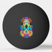 Tie Dye Skull Dead Zombie Undode Ping Pong Ball (Achterkant)