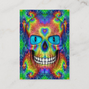 Tie Dye Skull Dead Zombie Undode Visitekaartjes