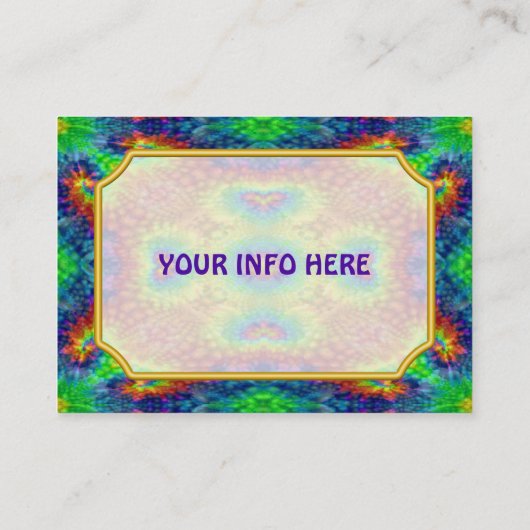 Tie Dye Skull Dead Zombie Undode Visitekaartjes (Achterkant)