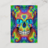 Tie Dye Skull Dead Zombie Undode Visitekaartjes (Voorkant)