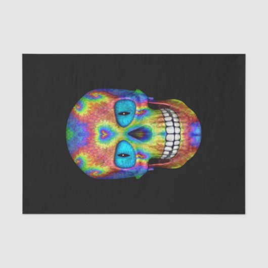 Tie Dye Skull Dead Zombie Undode Weefpapier Tissuepapier (Voorkant)