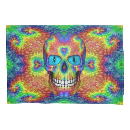 Tie Dye Skull Dead Zombie UndoodPillowcases Kussensloop (Voorkant)