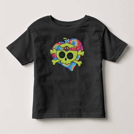 Tie Dye Skull Kinder Shirts (Voorkant)