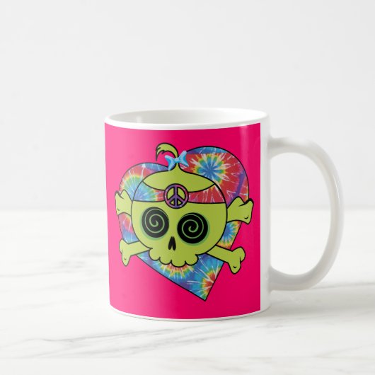 Tie Dye Skull Koffiemok (Rechts)