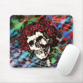 Tie Dye Skull met Rozen Muismat (Met muis)
