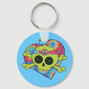 Tie Dye Skull Sleutelhanger