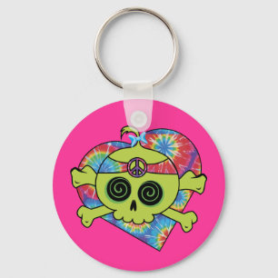 Tie Dye Skull Sleutelhanger