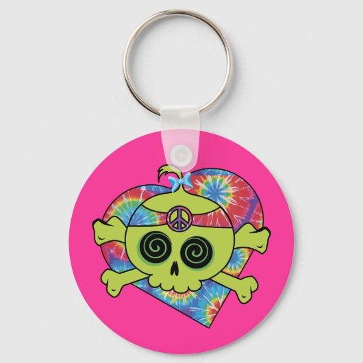 Tie Dye Skull Sleutelhanger (Voorkant)