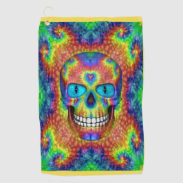 Tie Dye Skull Zombie Dead Undode Golfhanddoeken Golfhanddoek