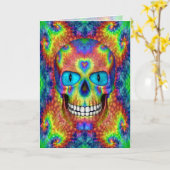 Tie Dye Sky Colorful Greeting Cards & Envelopes Kaart (Gele Bloem)